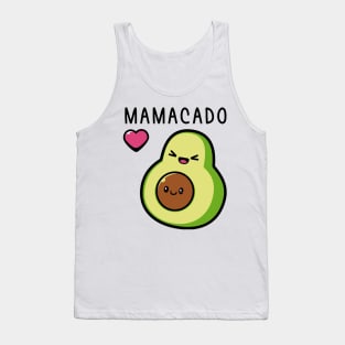 Womens Mamacado Pregnancy Mother Cute Avocado Fruit Pregnant Mom Tank Top